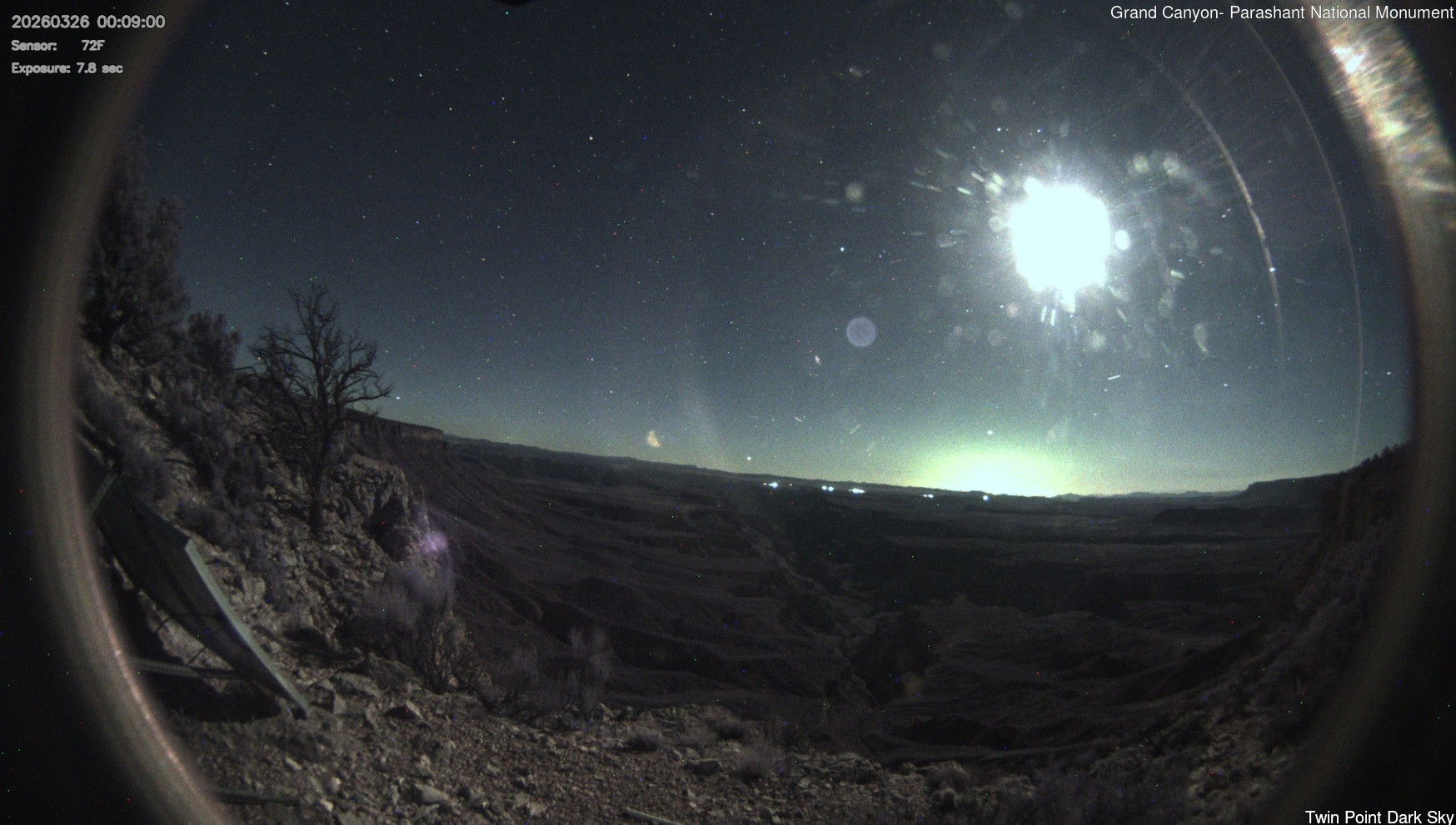 time-lapse frame, Twin Point - Dark Sky webcam