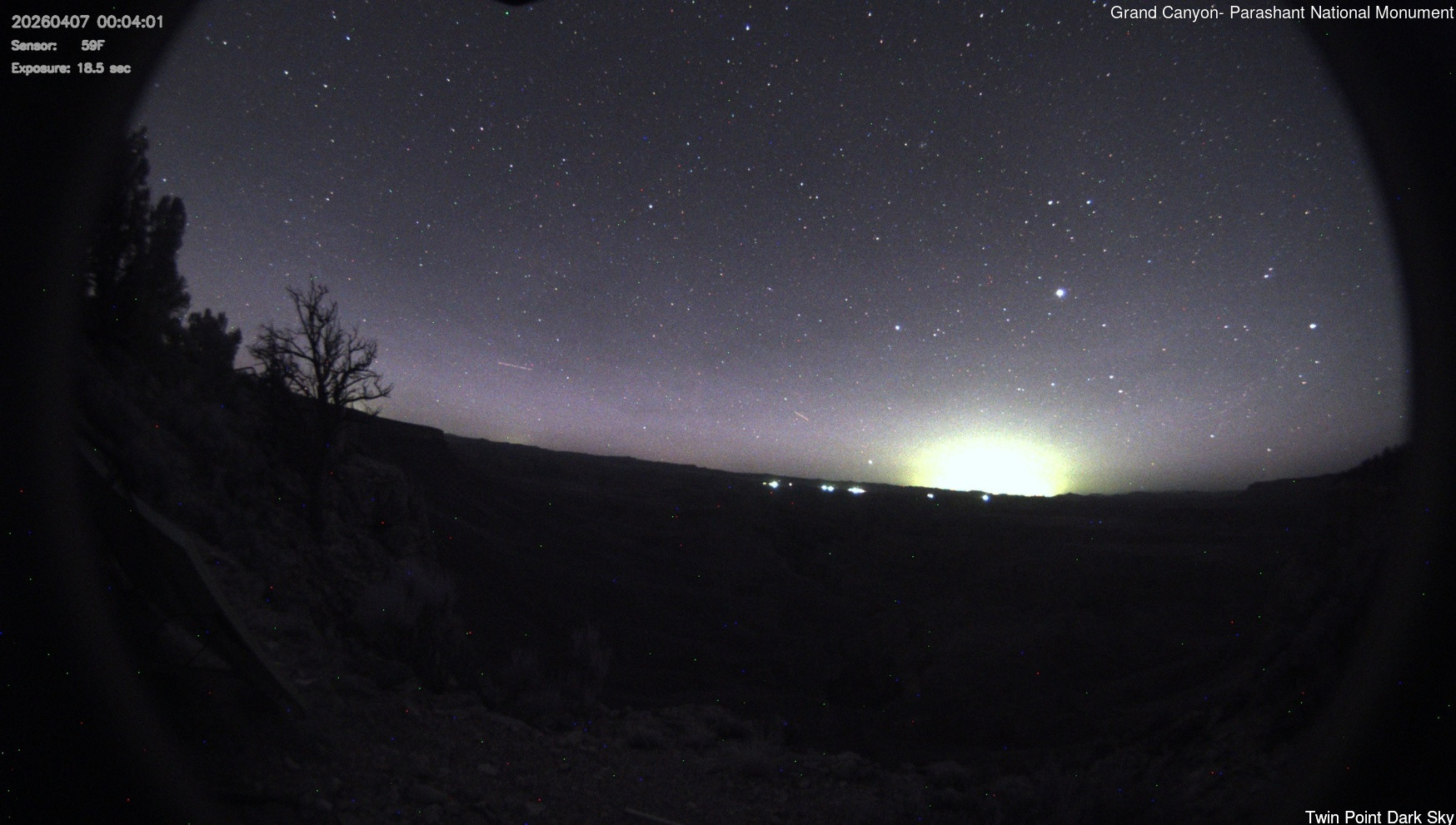 time-lapse frame, Twin Point - Dark Sky webcam