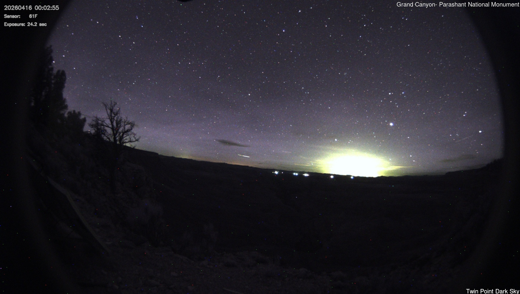 time-lapse frame, Twin Point - Dark Sky webcam