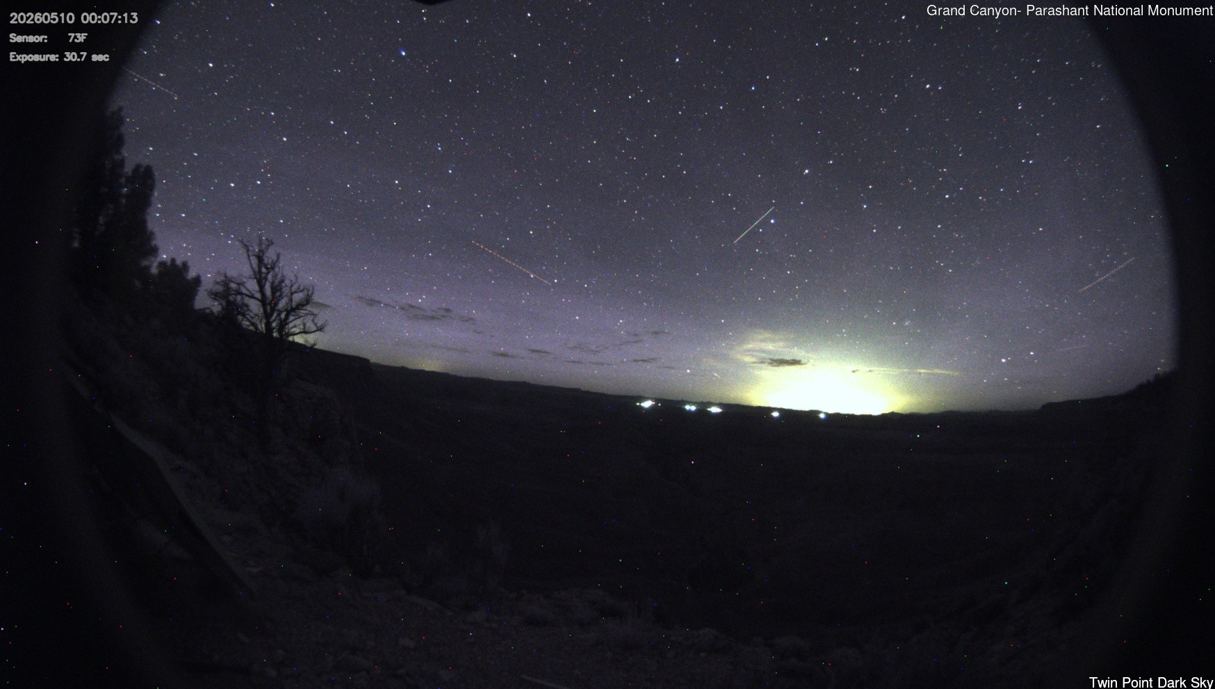 time-lapse frame, Twin Point - Dark Sky webcam