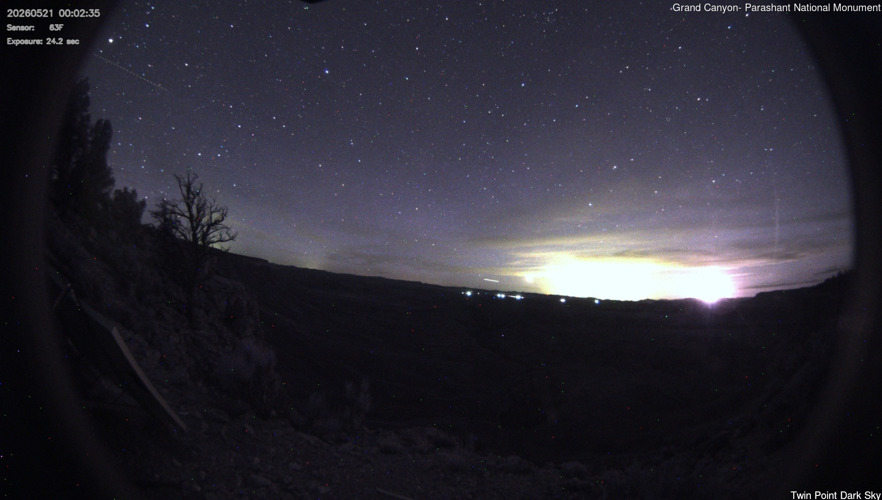 time-lapse frame, Twin Point - Dark Sky webcam