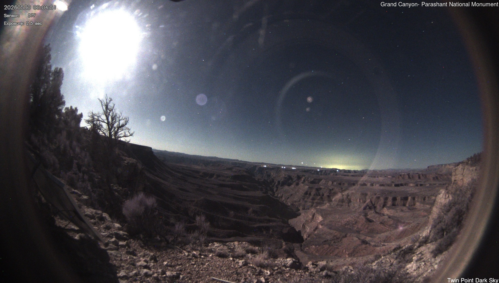 time-lapse frame, Twin Point - Dark Sky webcam