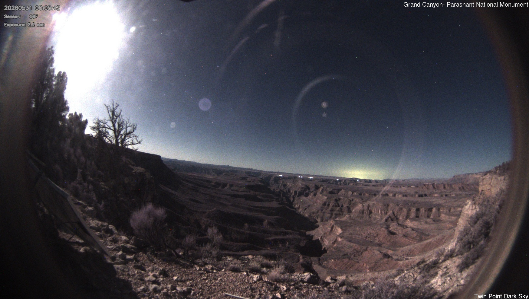 time-lapse frame, Twin Point - Dark Sky webcam