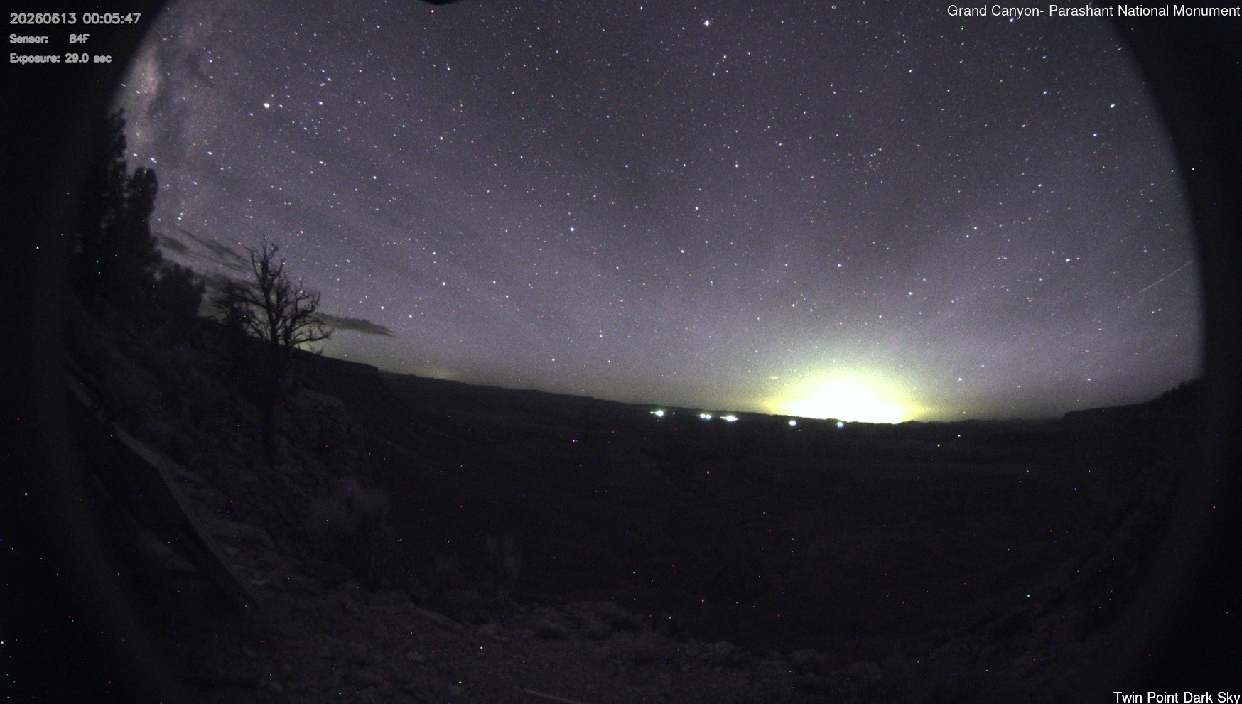 time-lapse frame, Twin Point - Dark Sky webcam
