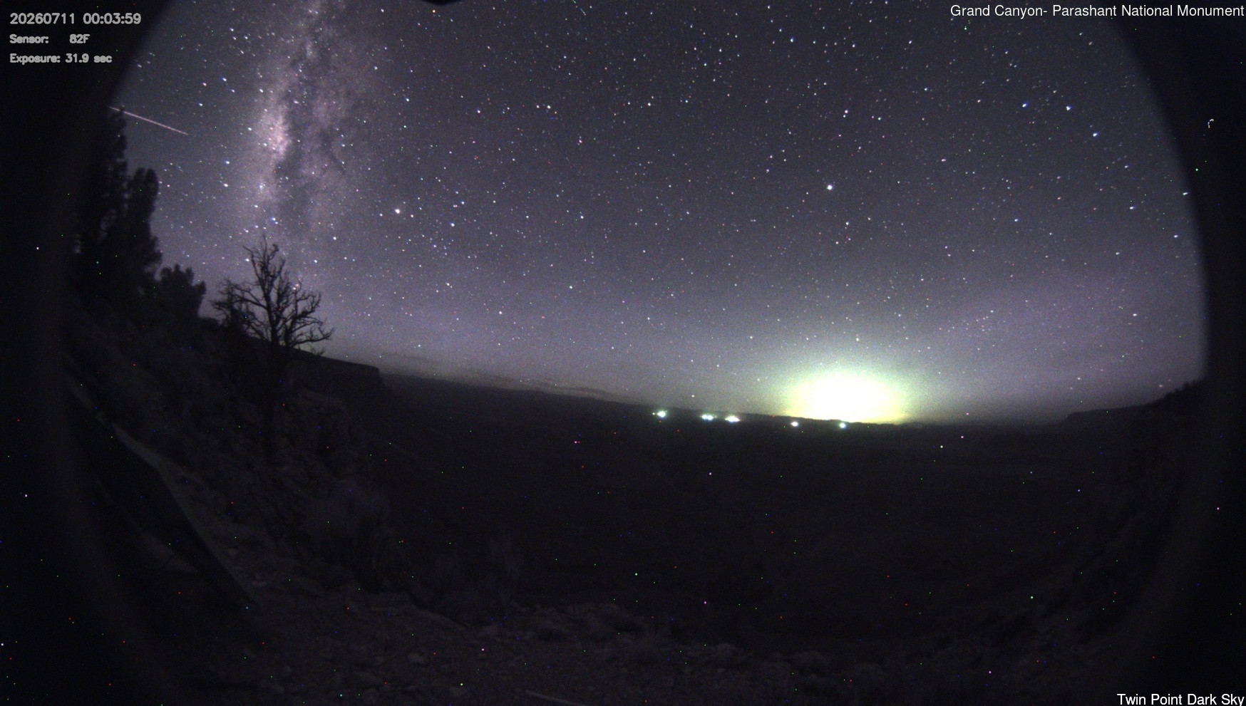 time-lapse frame, Twin Point - Dark Sky webcam