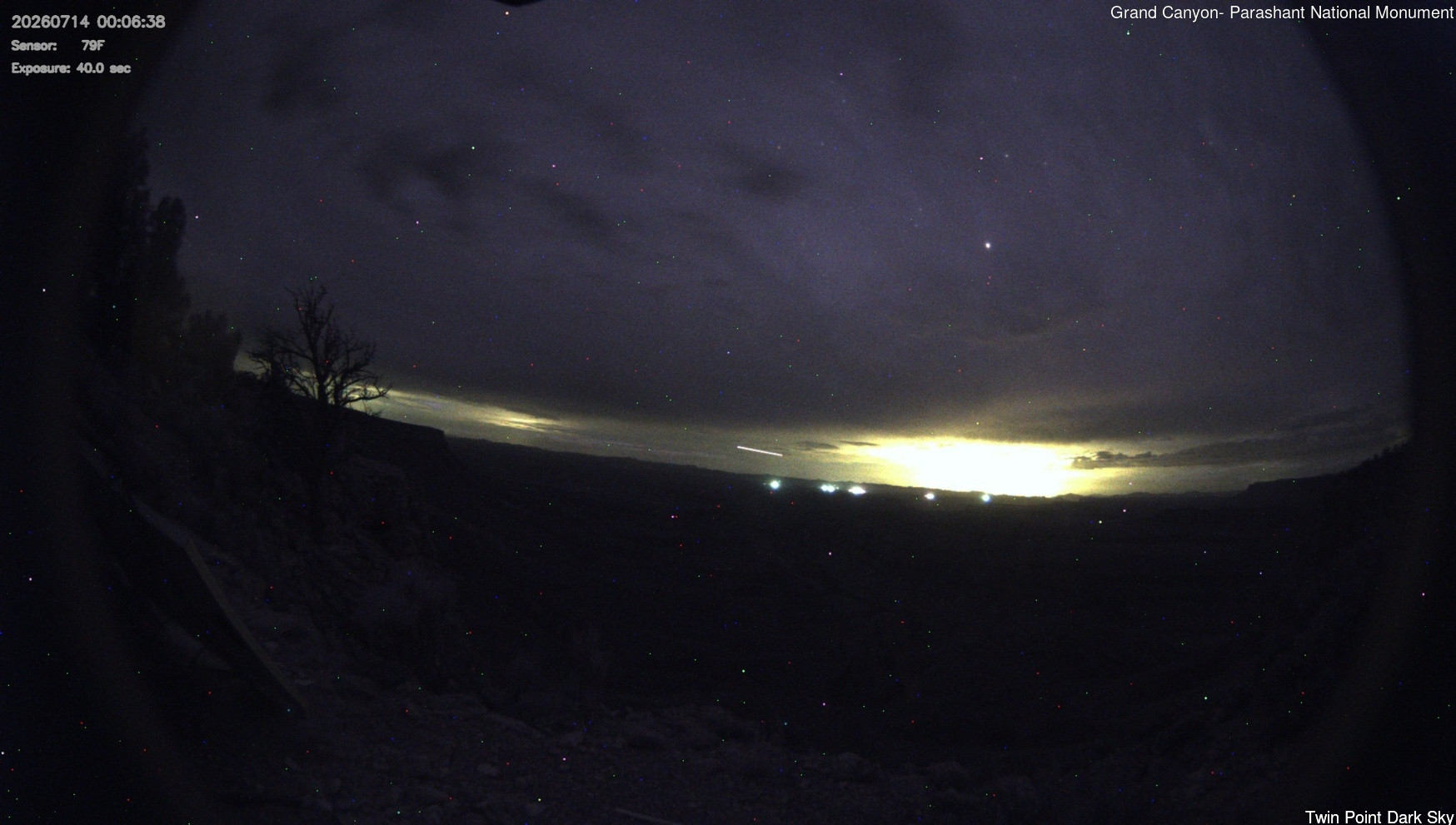 time-lapse frame, Twin Point - Dark Sky webcam