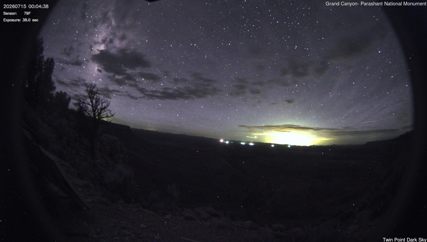 time-lapse frame, Twin Point - Dark Sky webcam