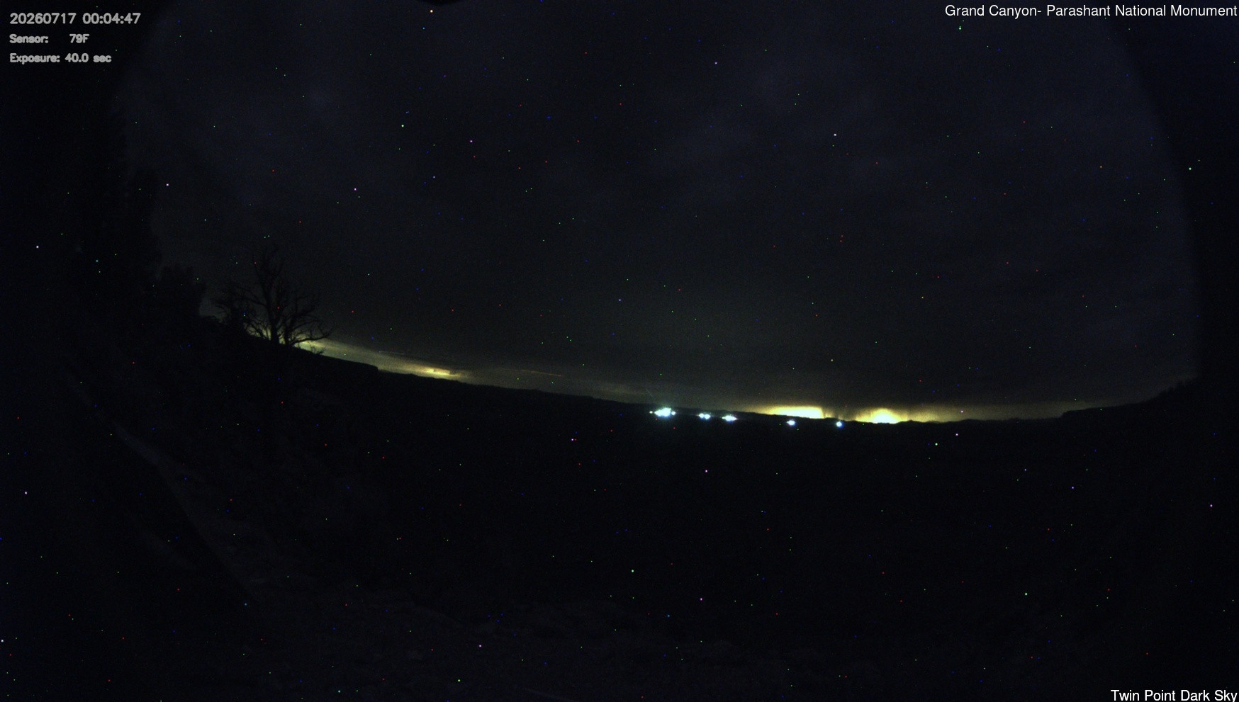 time-lapse frame, Twin Point - Dark Sky webcam