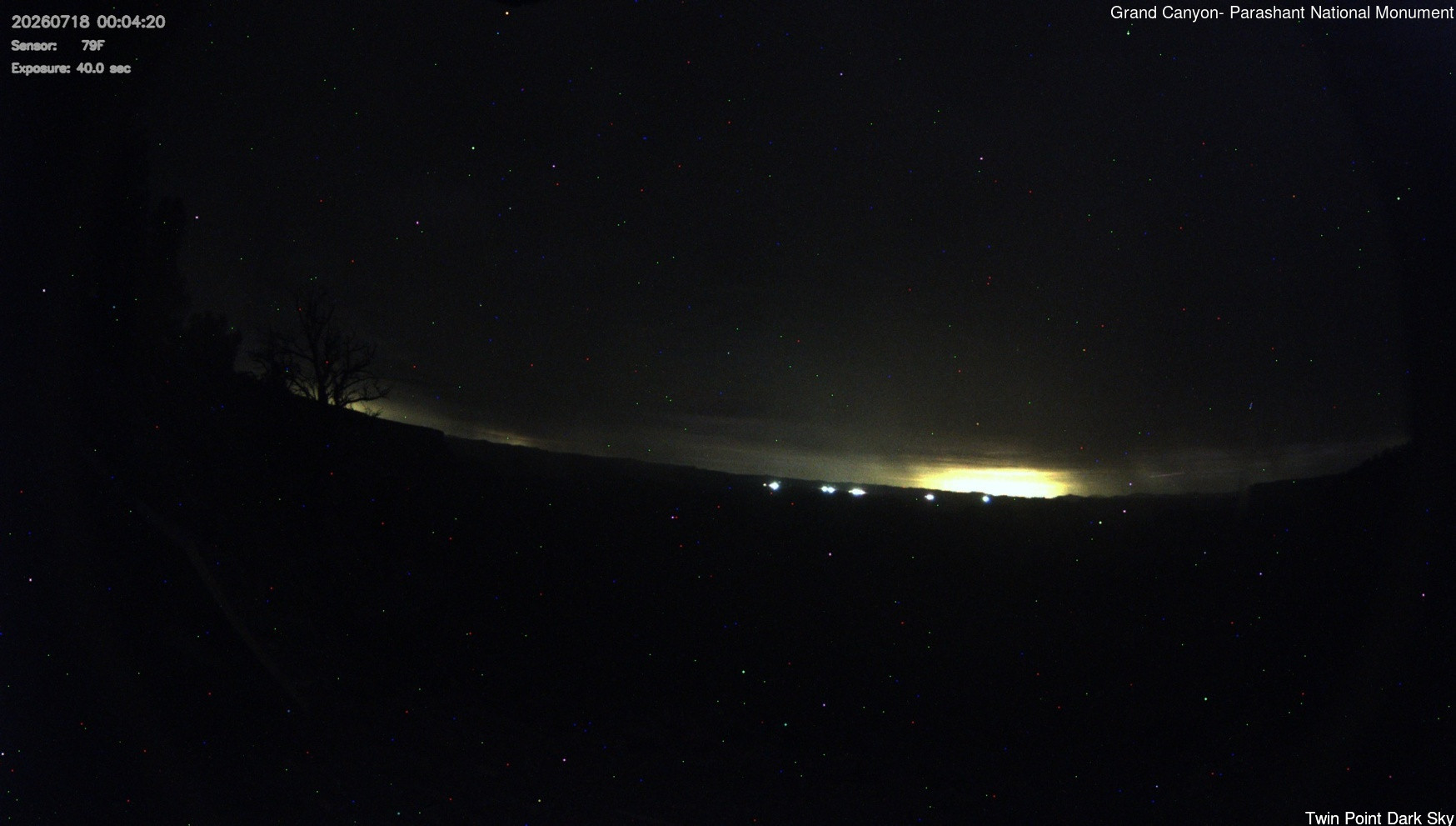 time-lapse frame, Twin Point - Dark Sky webcam