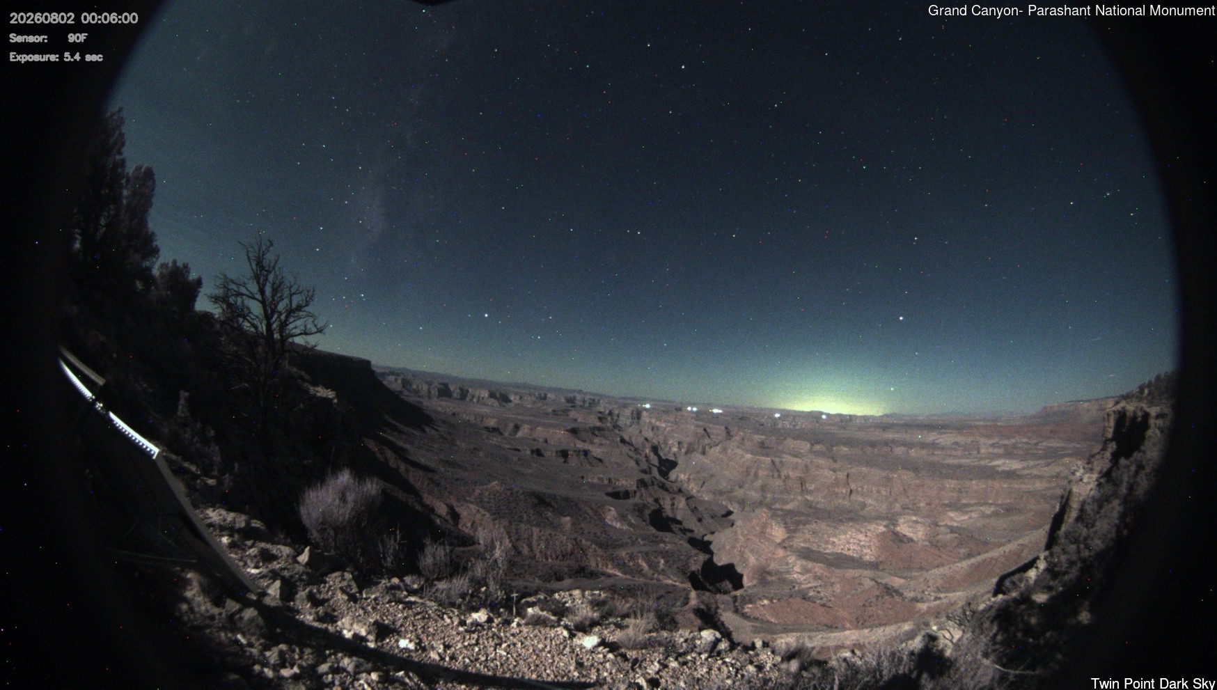 time-lapse frame, Twin Point - Dark Sky webcam