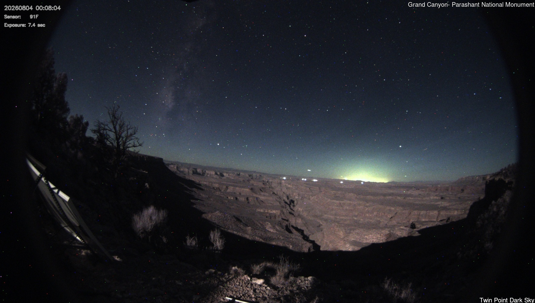 time-lapse frame, Twin Point - Dark Sky webcam