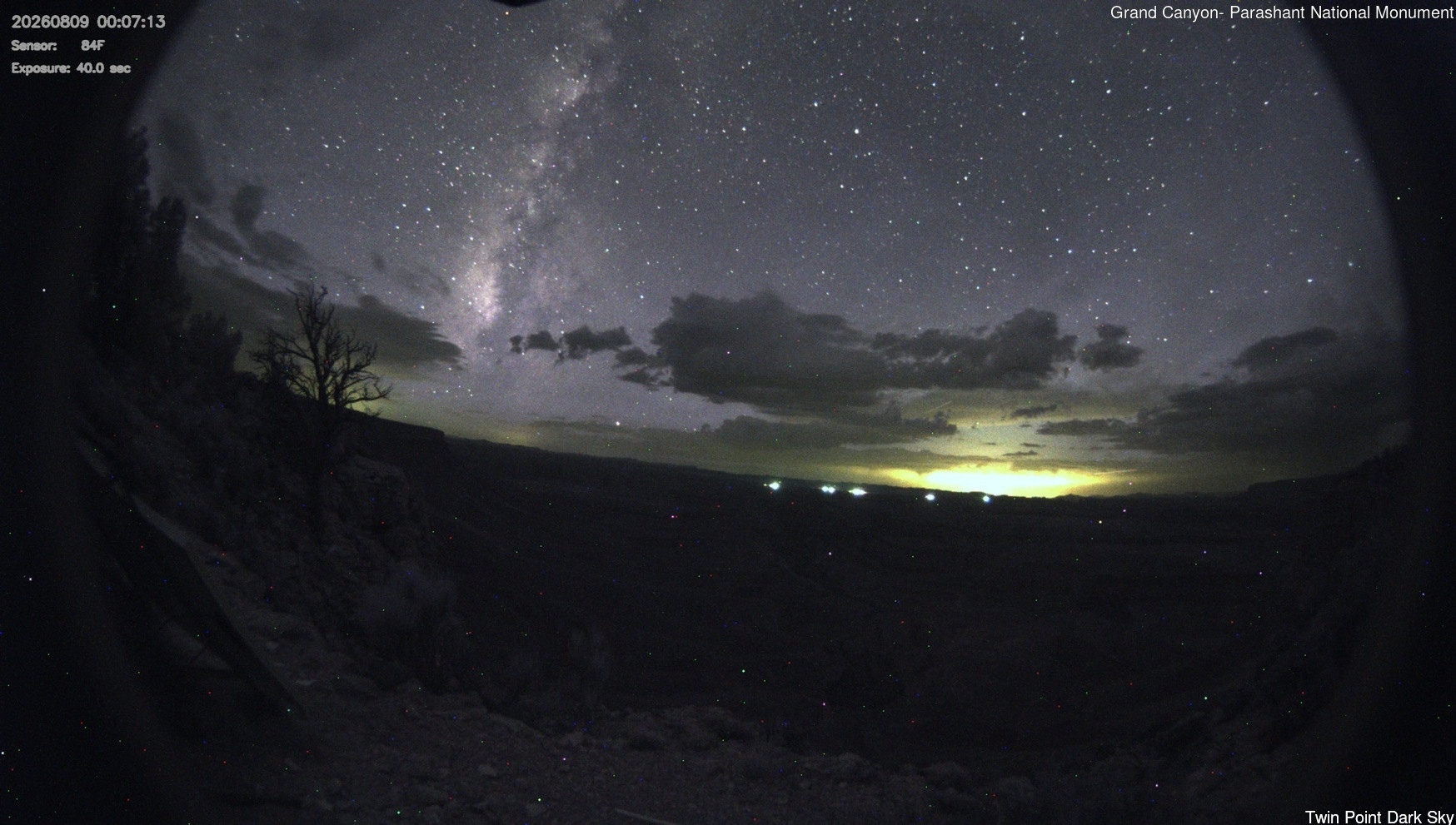 time-lapse frame, Twin Point - Dark Sky webcam
