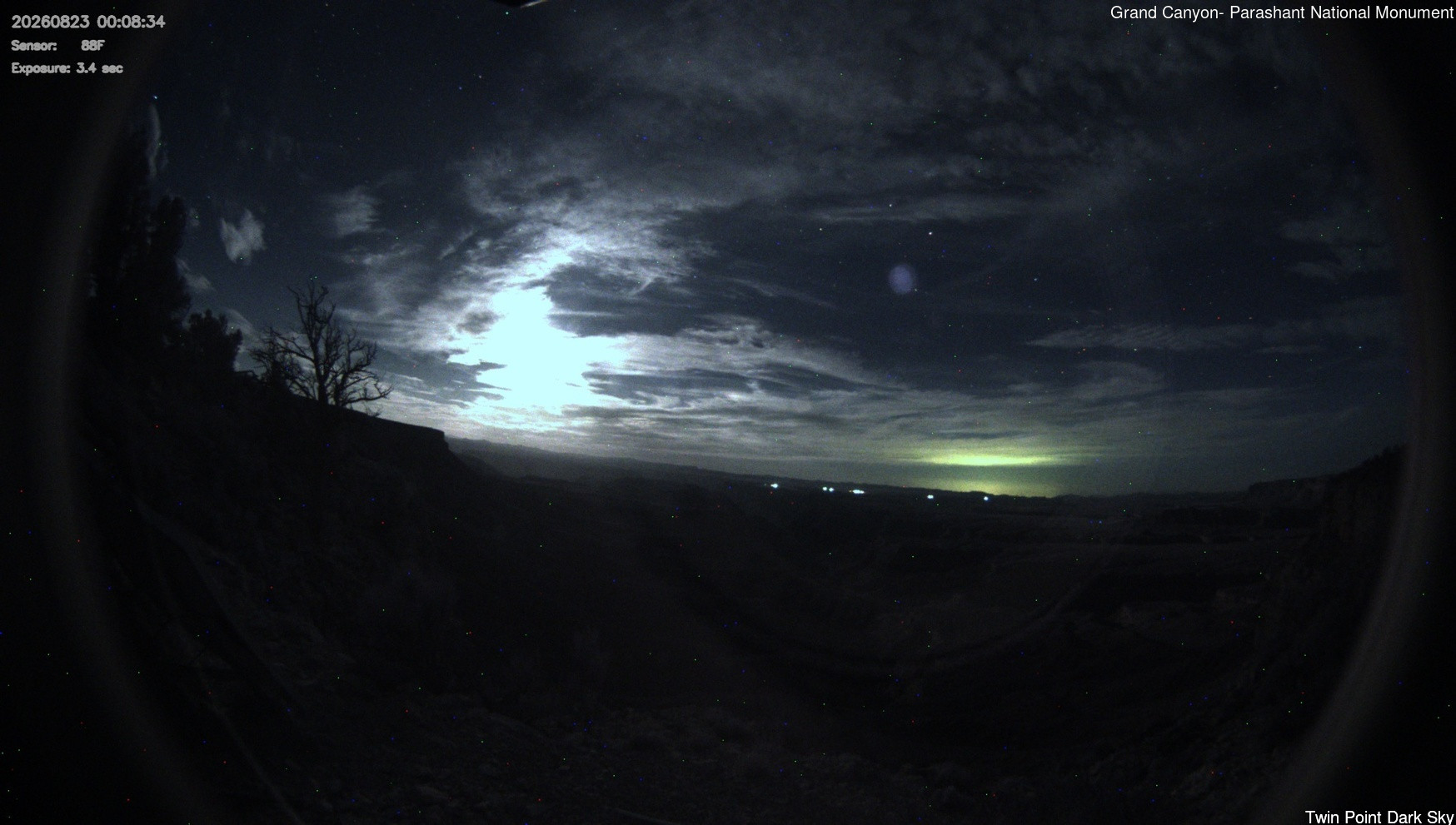 time-lapse frame, Twin Point - Dark Sky webcam