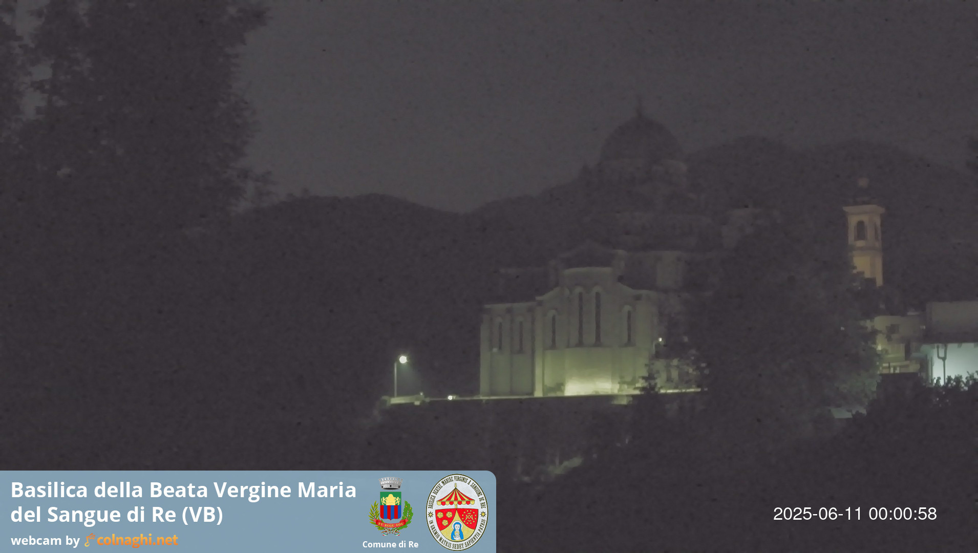 time-lapse frame, Santuario Madonna del Sangue di Re webcam