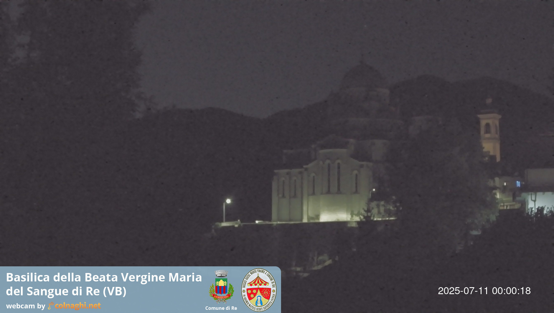 time-lapse frame, Santuario Madonna del Sangue di Re webcam