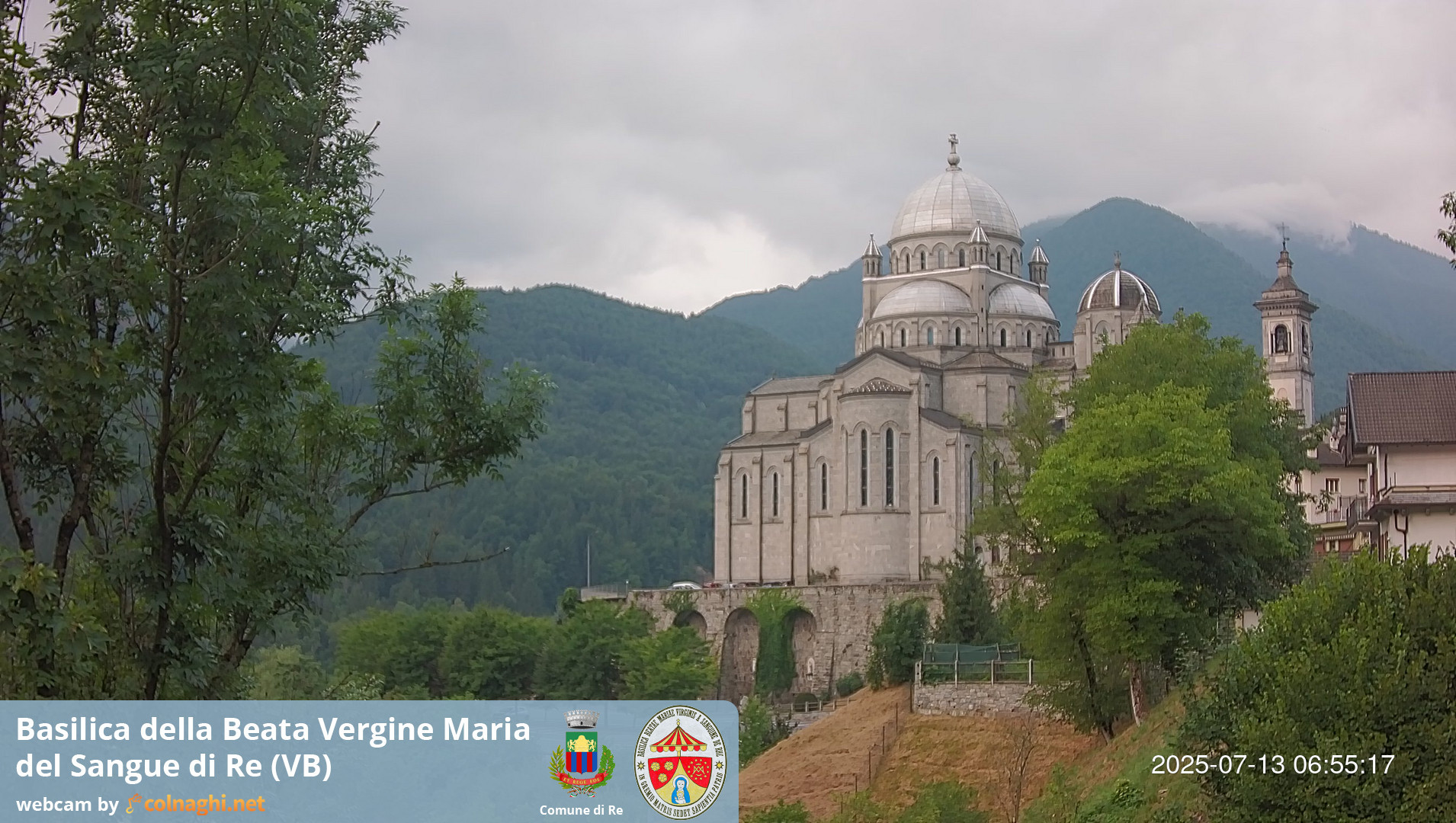 time-lapse frame, Santuario Madonna del Sangue di Re webcam
