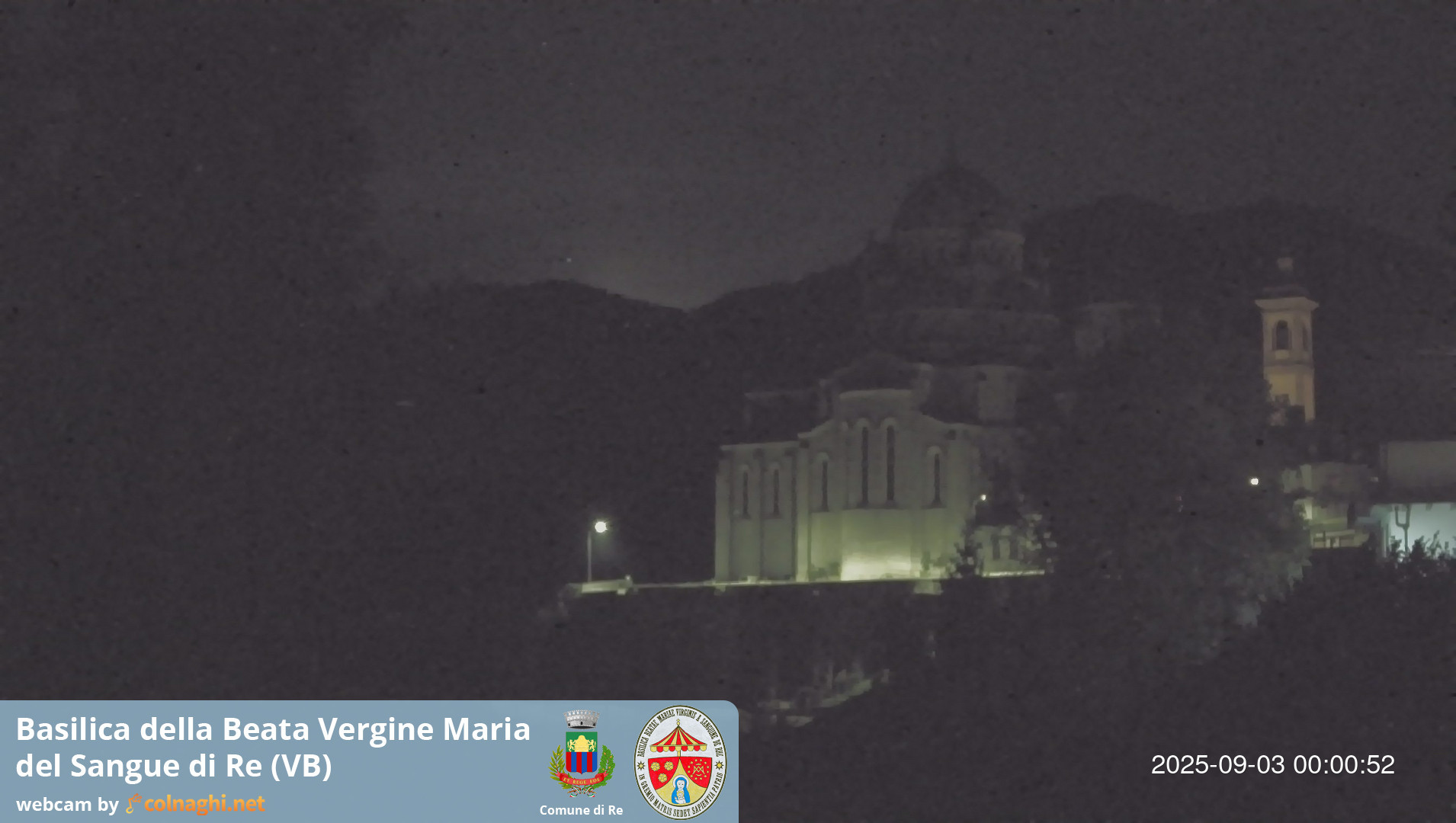 time-lapse frame, Santuario Madonna del Sangue di Re webcam