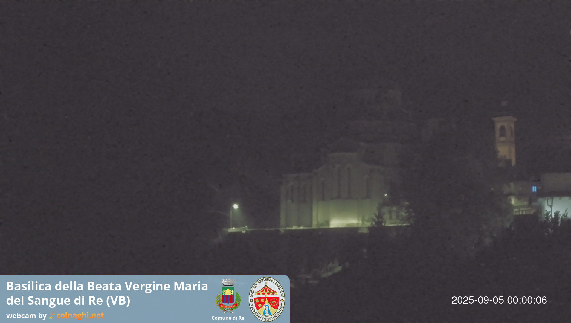 time-lapse frame, Santuario Madonna del Sangue di Re webcam