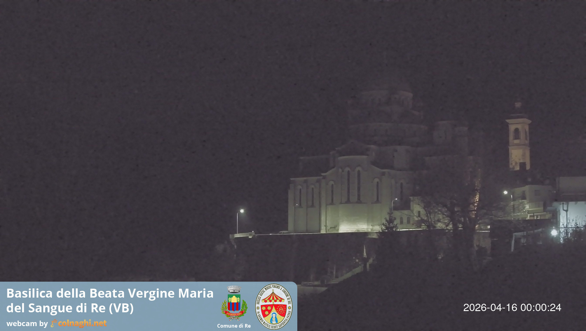 time-lapse frame, Santuario Madonna del Sangue di Re webcam