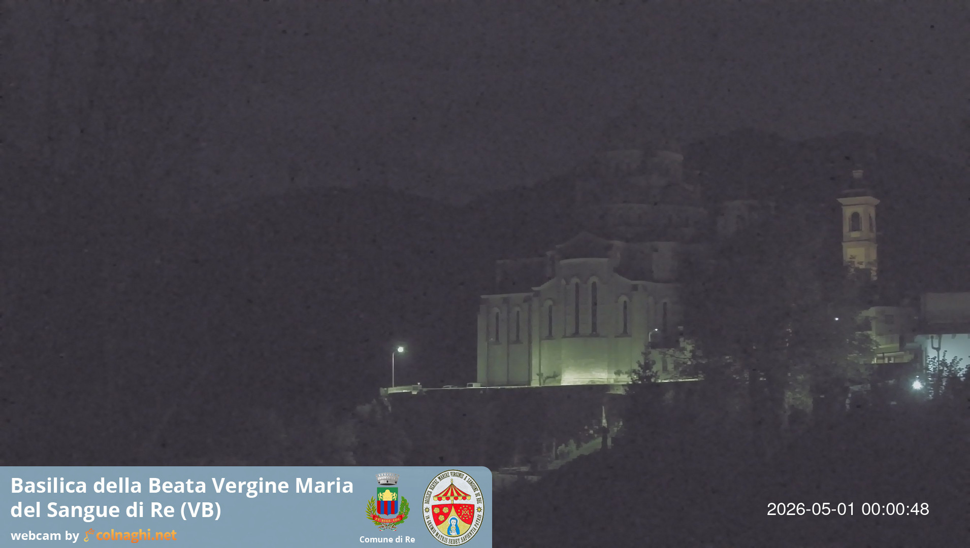 time-lapse frame, Santuario Madonna del Sangue di Re webcam