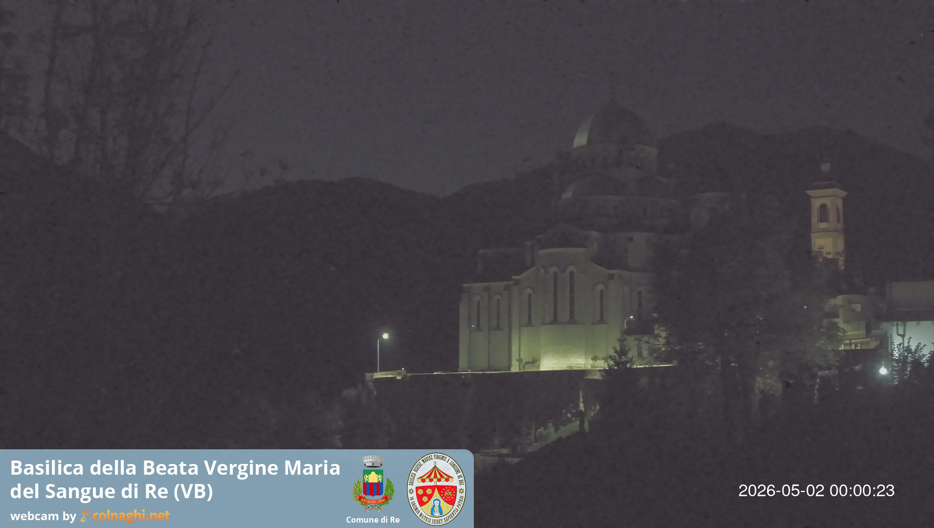 time-lapse frame, Santuario Madonna del Sangue di Re webcam