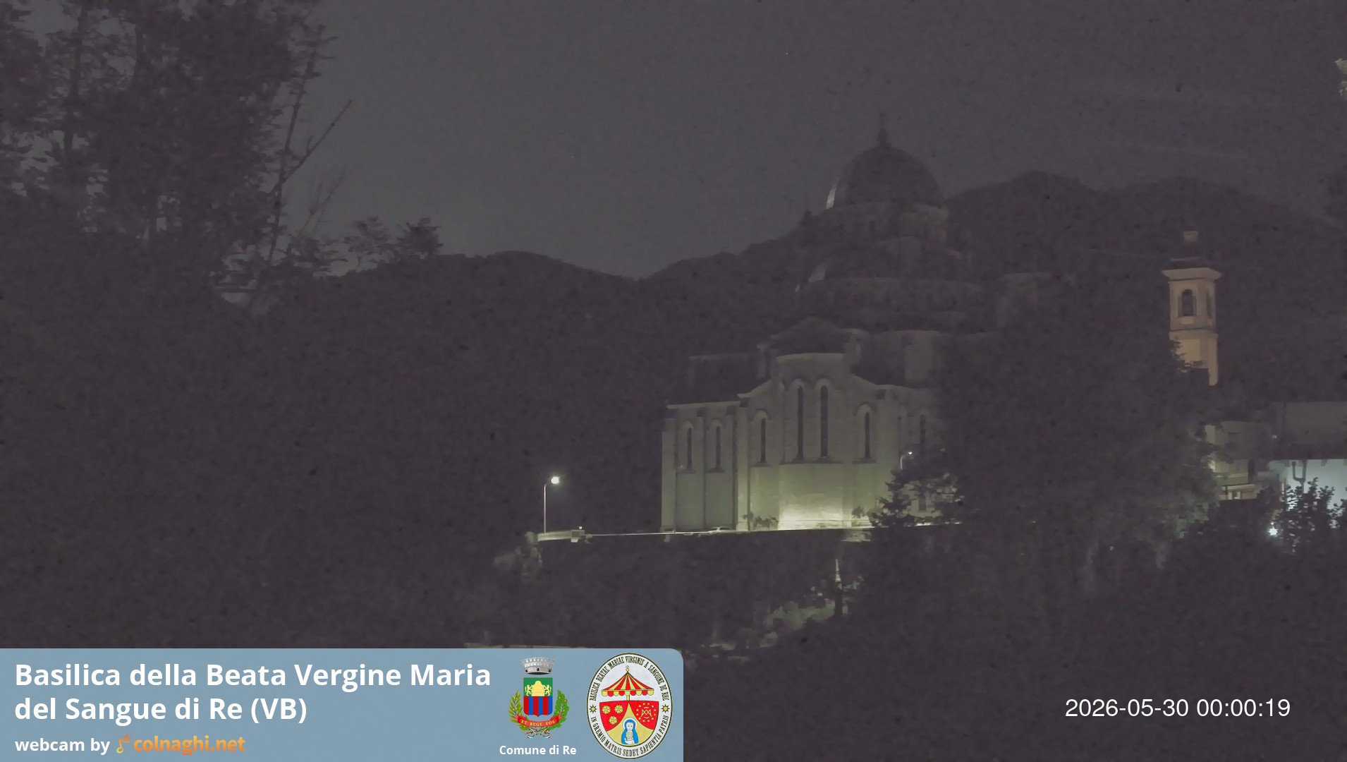 time-lapse frame, Santuario Madonna del Sangue di Re webcam