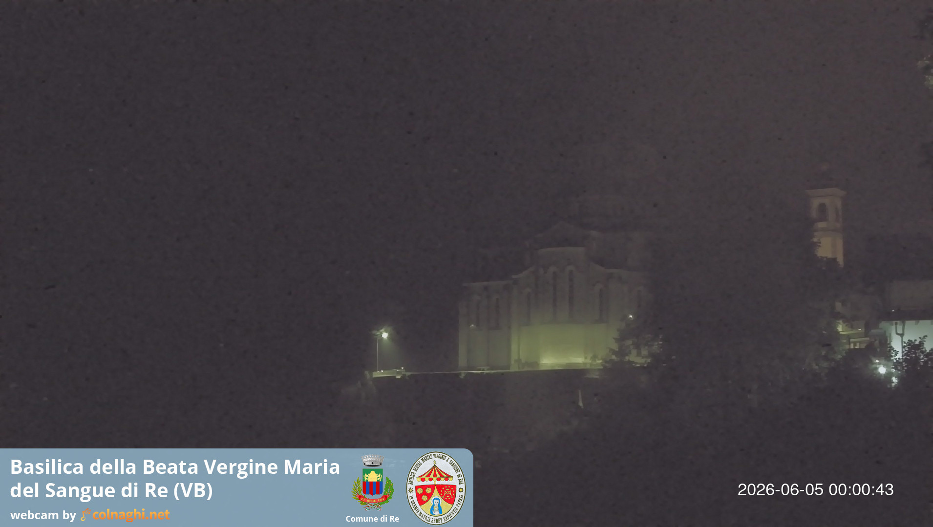 time-lapse frame, Santuario Madonna del Sangue di Re webcam