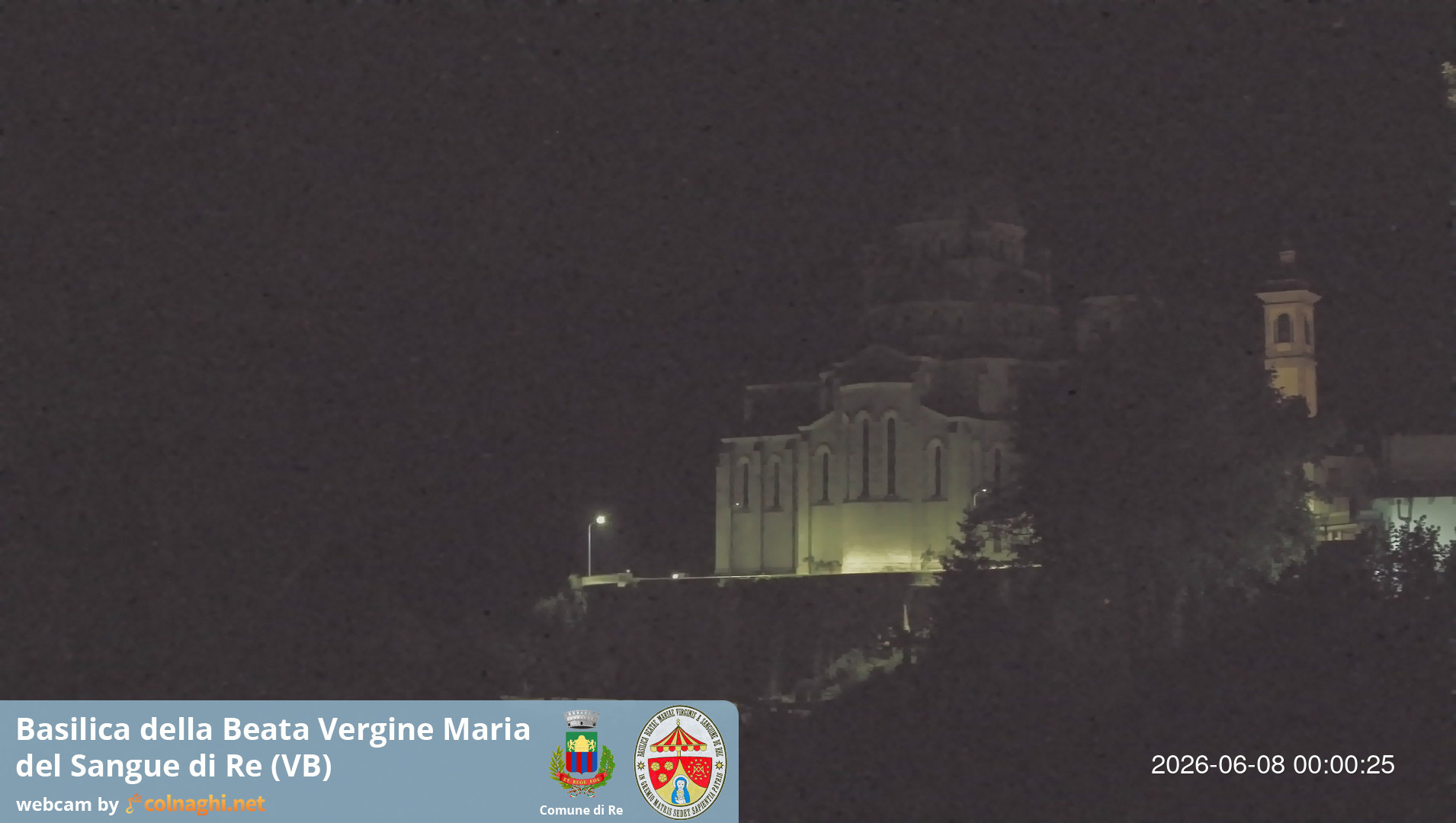 time-lapse frame, Santuario Madonna del Sangue di Re webcam