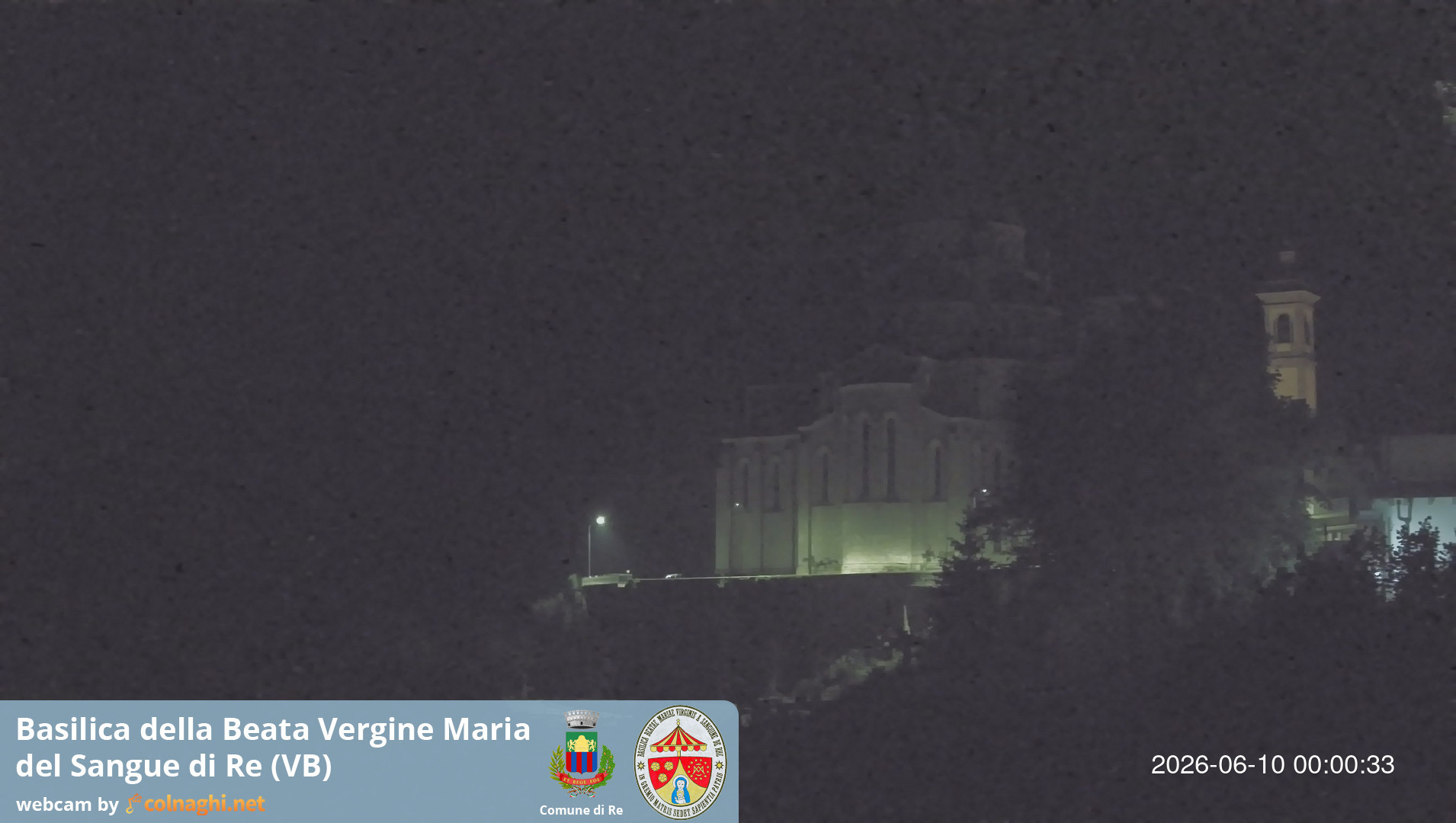time-lapse frame, Santuario Madonna del Sangue di Re webcam