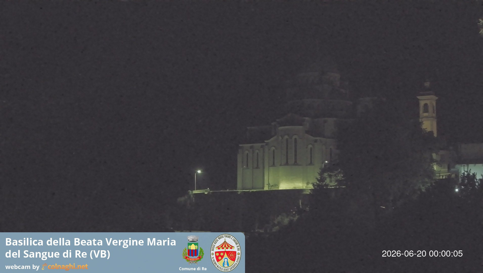 time-lapse frame, Santuario Madonna del Sangue di Re webcam