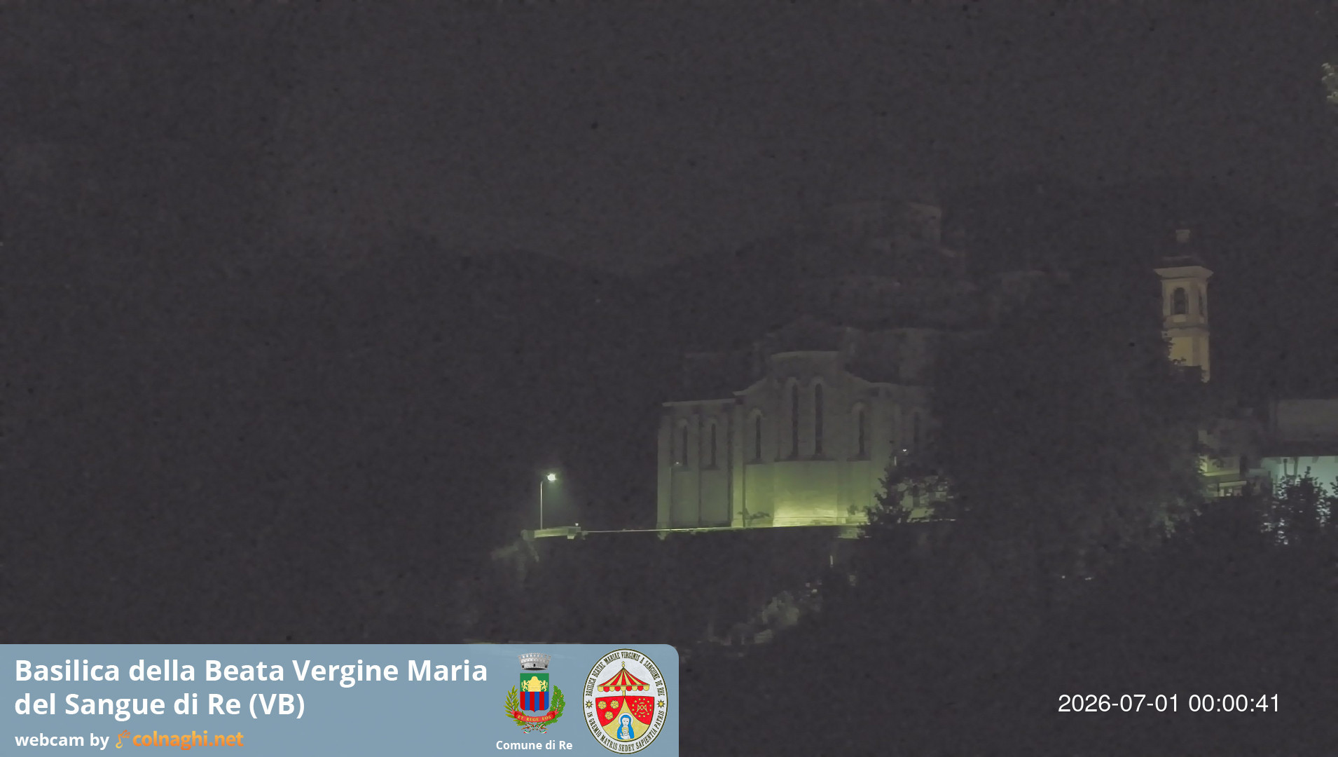 time-lapse frame, Santuario Madonna del Sangue di Re webcam
