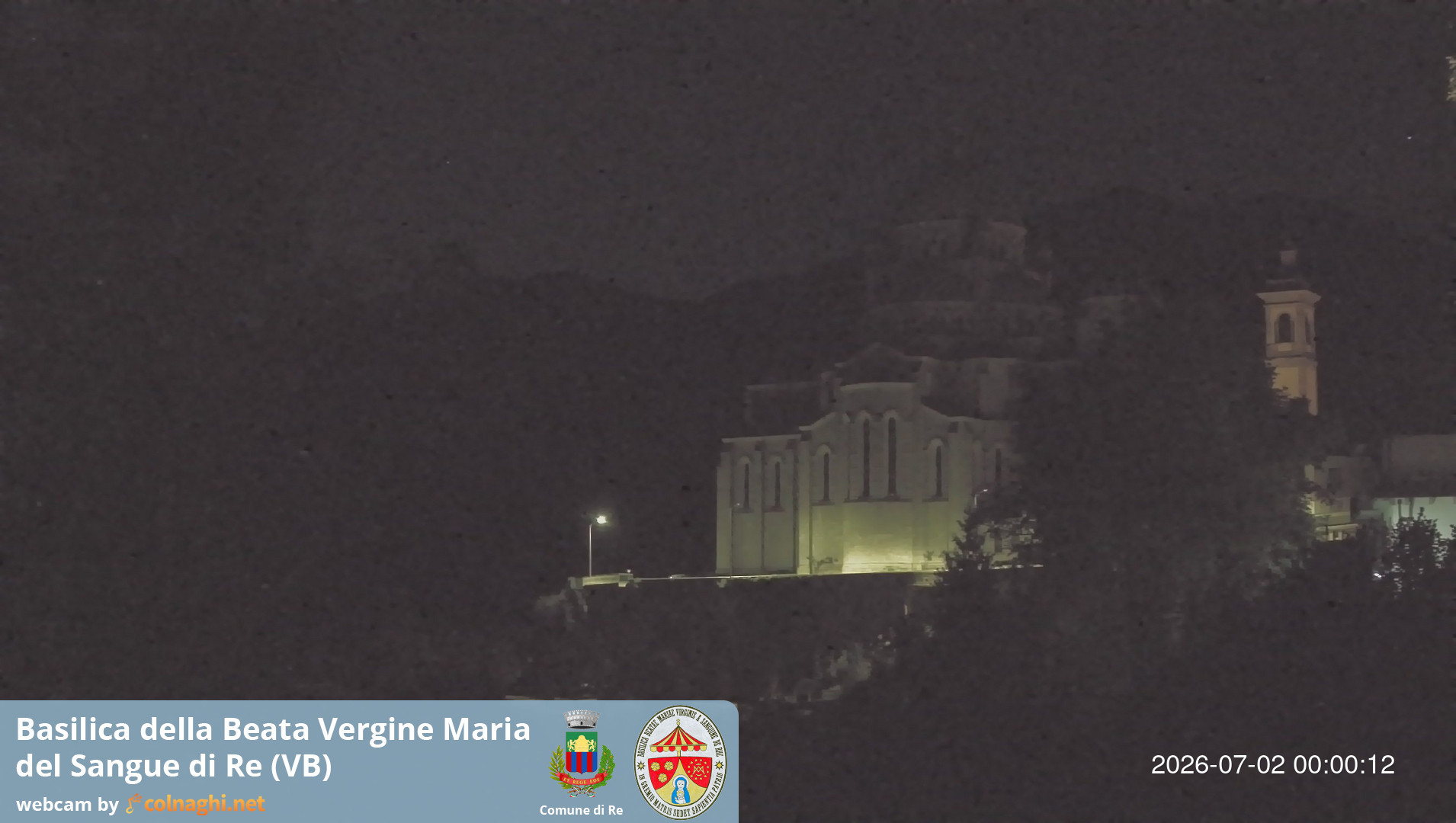 time-lapse frame, Santuario Madonna del Sangue di Re webcam
