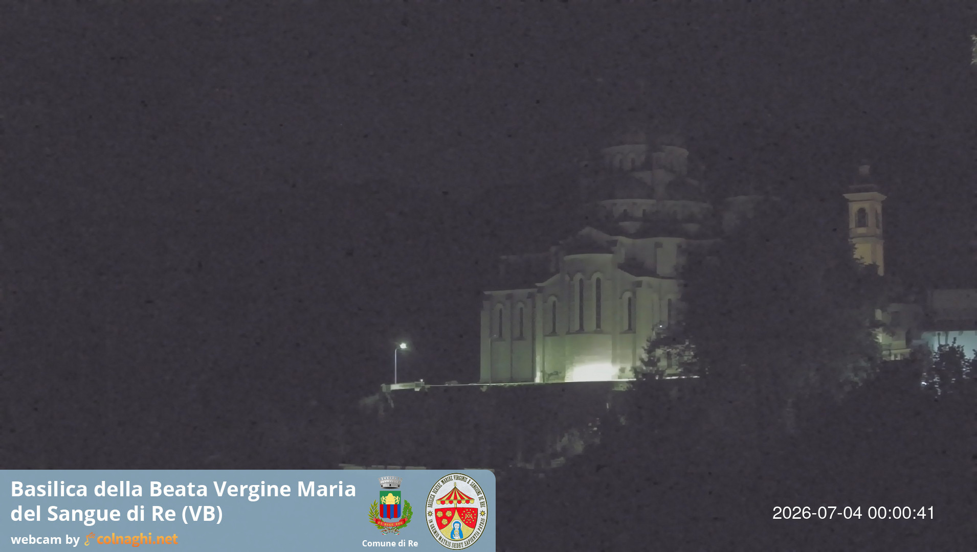 time-lapse frame, Santuario Madonna del Sangue di Re webcam