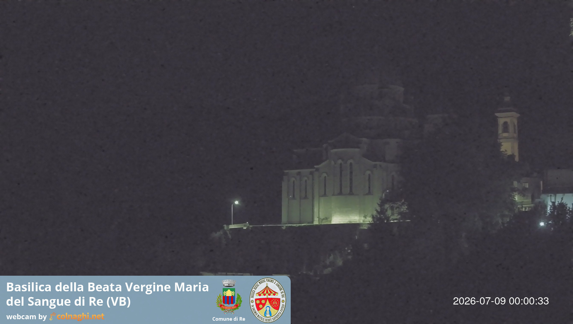 time-lapse frame, Santuario Madonna del Sangue di Re webcam