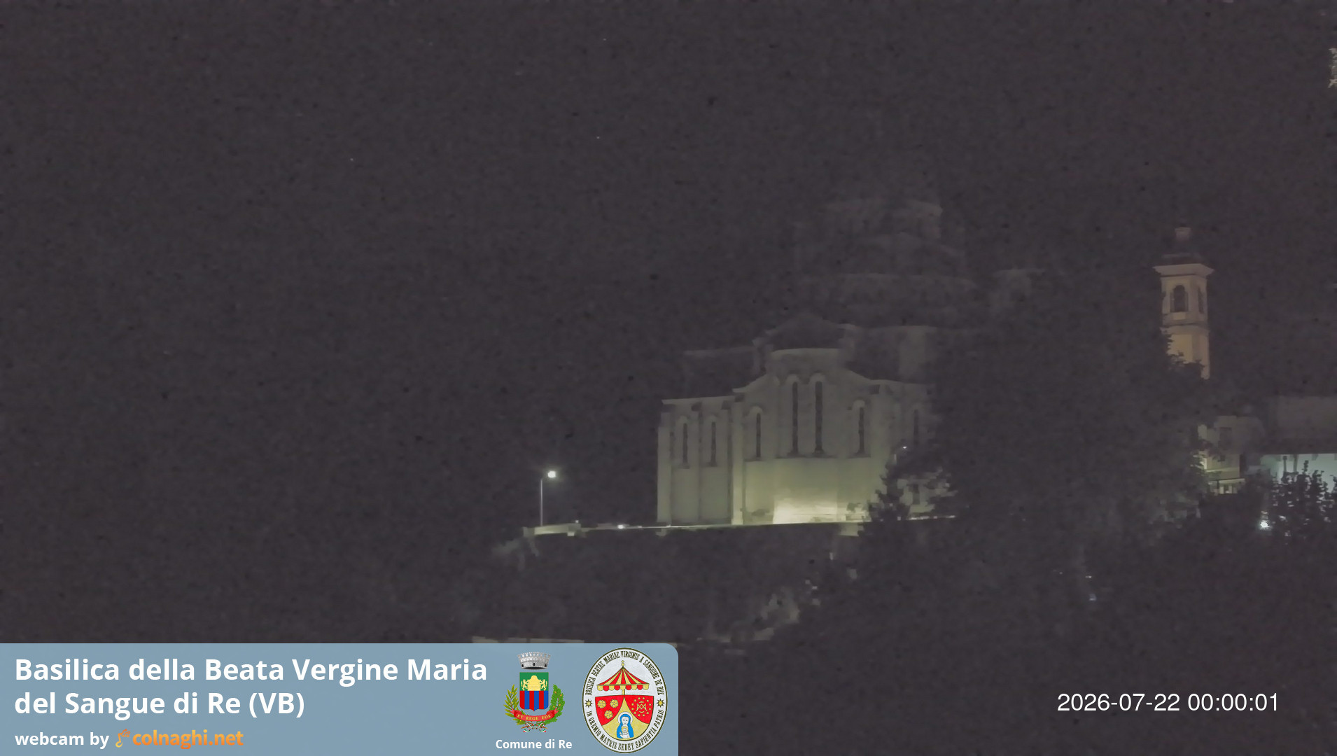 time-lapse frame, Santuario Madonna del Sangue di Re webcam
