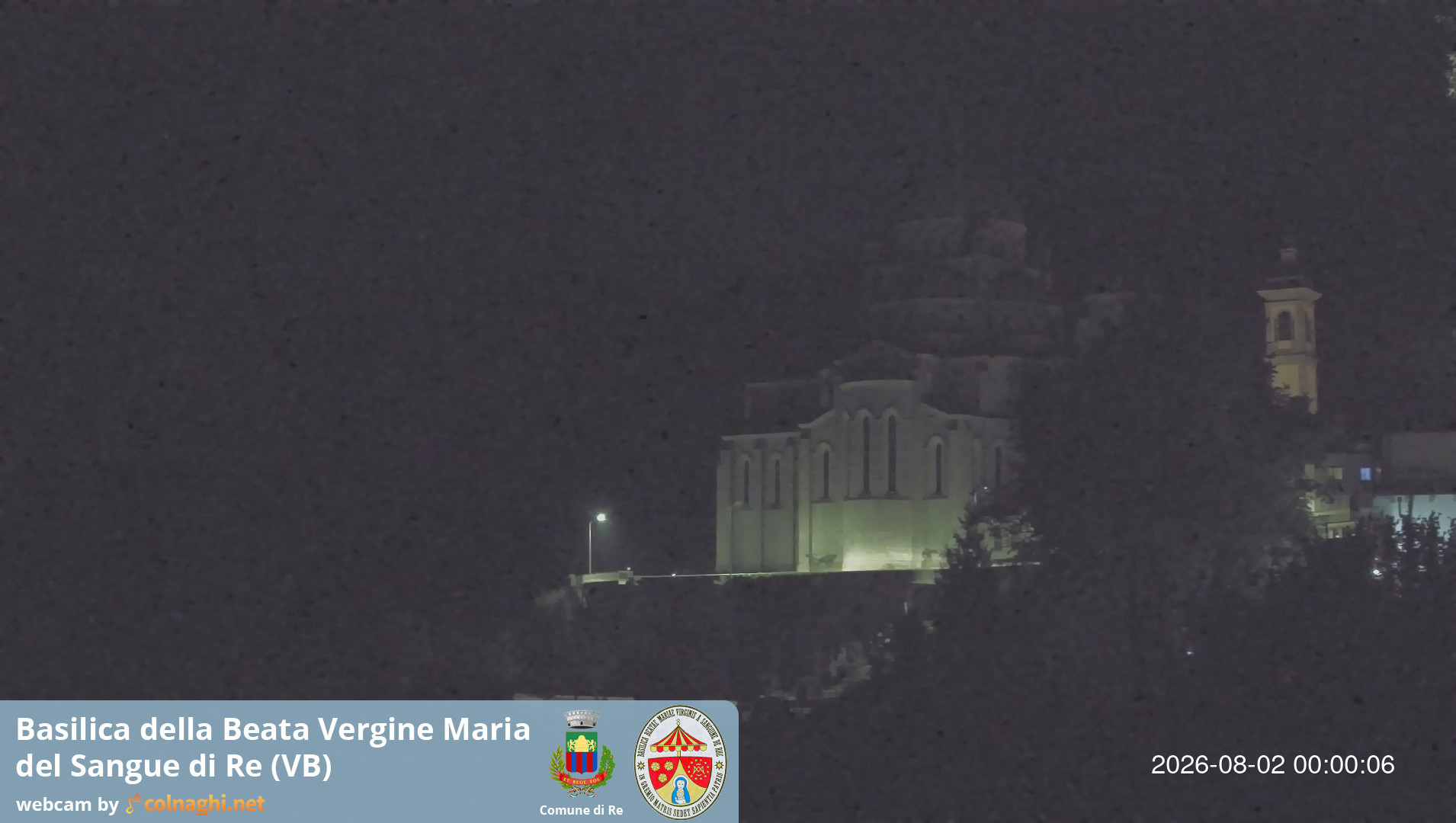time-lapse frame, Santuario Madonna del Sangue di Re webcam