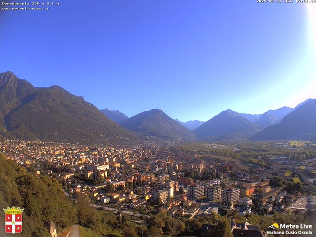 time-lapse frame, Domodossola webcam