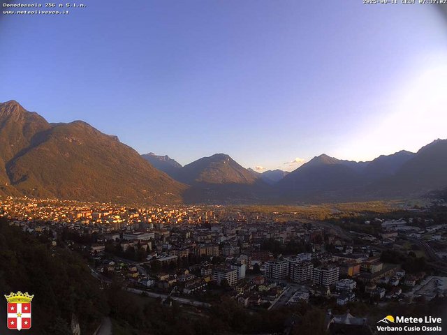 time-lapse frame, Domodossola webcam