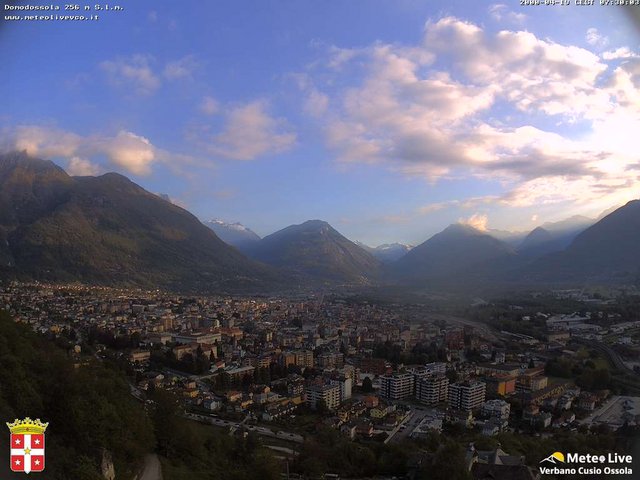 time-lapse frame, Domodossola webcam
