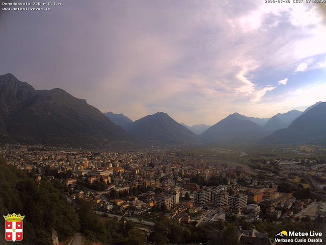 time-lapse frame, Domodossola webcam