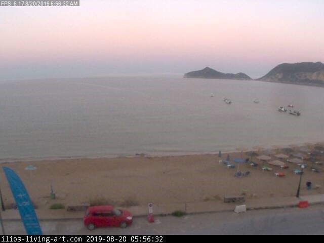 time-lapse frame, Agios Georgios NW Corfu Greece webcam