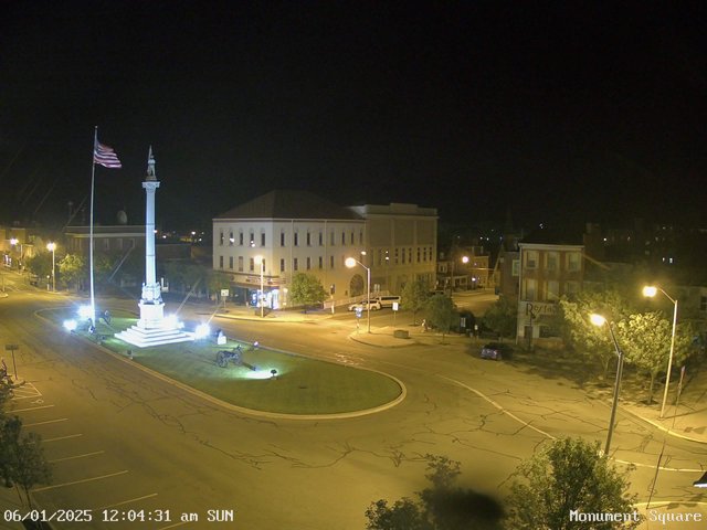 time-lapse frame, Monument Square Center webcam