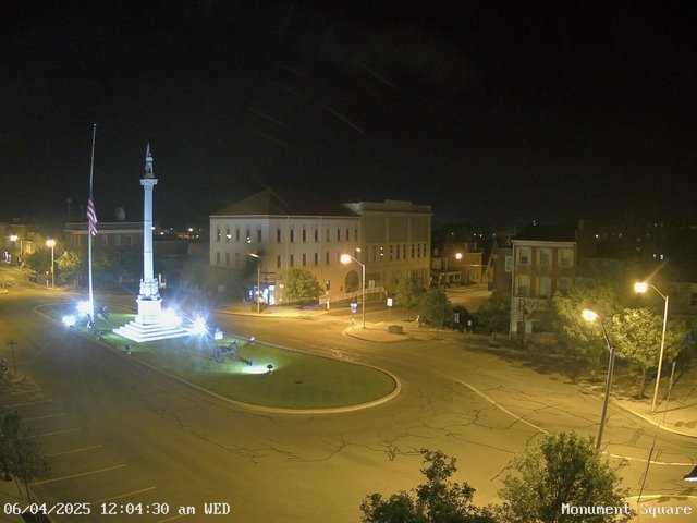 time-lapse frame, Monument Square Center webcam
