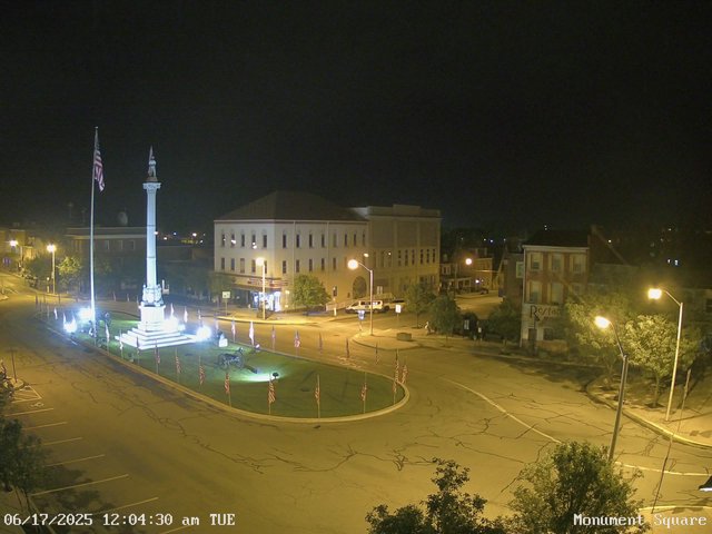 time-lapse frame, Monument Square Center webcam