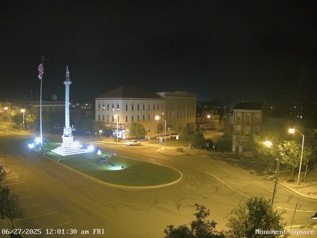 time-lapse frame, Monument Square Center webcam