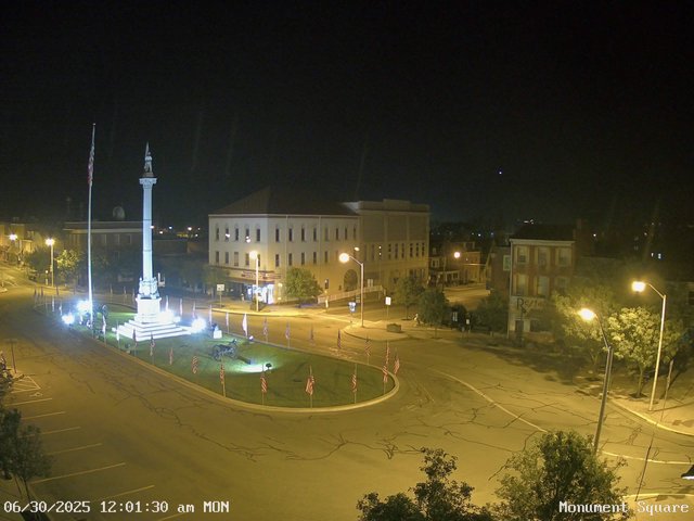time-lapse frame, Monument Square Center webcam