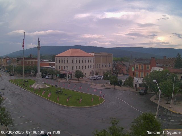 time-lapse frame, Monument Square Center webcam