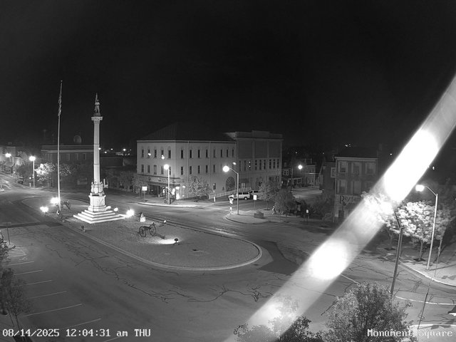 time-lapse frame, Monument Square Center webcam