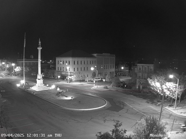 time-lapse frame, Monument Square Center webcam