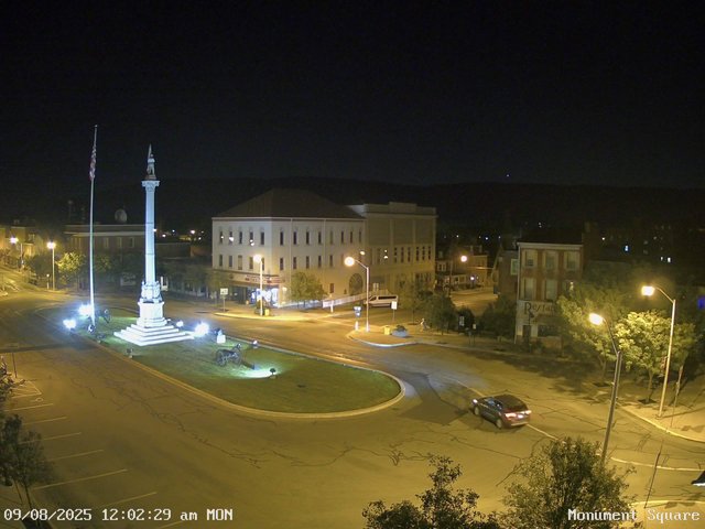 time-lapse frame, Monument Square Center webcam